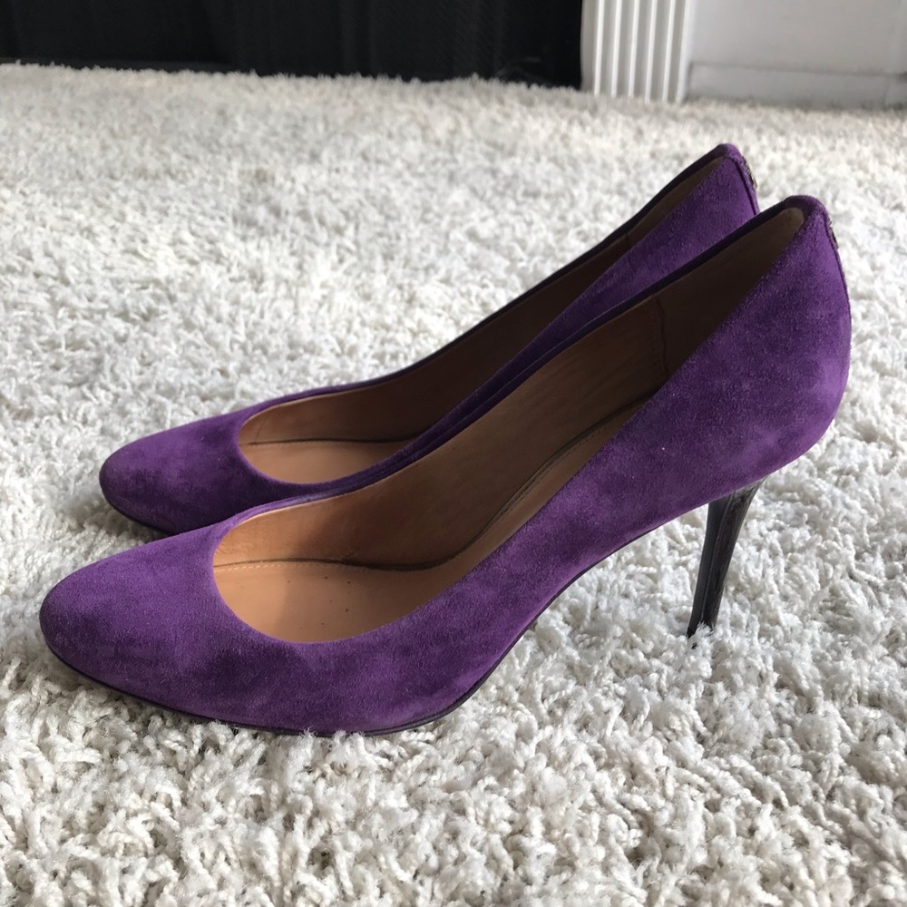 Coach Nala Deep Plum Kid Suede Heel Size 6.5 B, M
